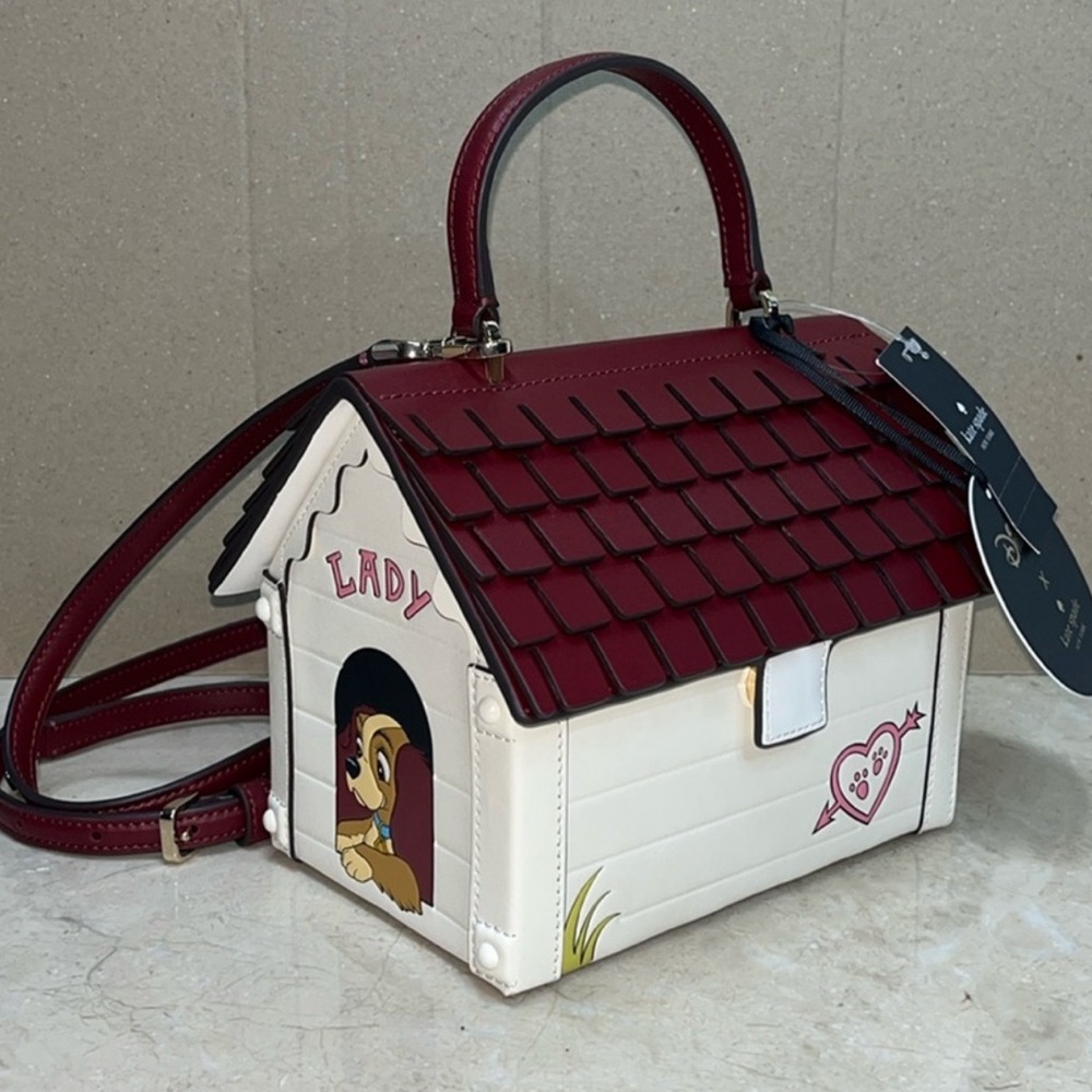 KATE SPADE DISNEY X KATE SPADE LADY & THE TRAMP DOG HOUSE CROSSBODY ~ NWT - Picture 11 of 14